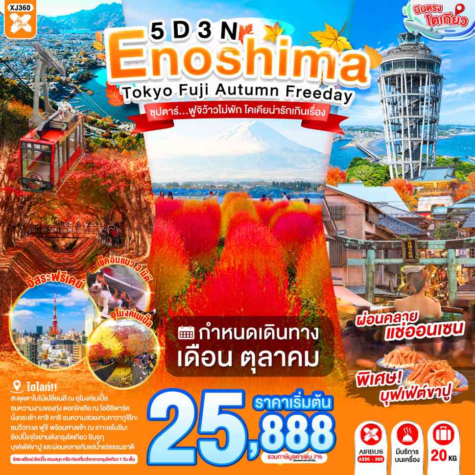 ENOSHIMA TOKYO FUJI AUTUMN FREEDAY 5D 3N BY XJ --- OCT'26 -- ซุปตาร์...ฟูจิว้าวไม่พัก โคเคียน่ารักเกินเรื่อง