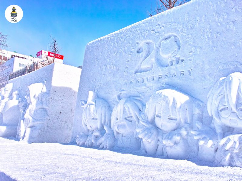  กำแพงแกะสลัดในงานหิมะ ที่ซัปโปโร