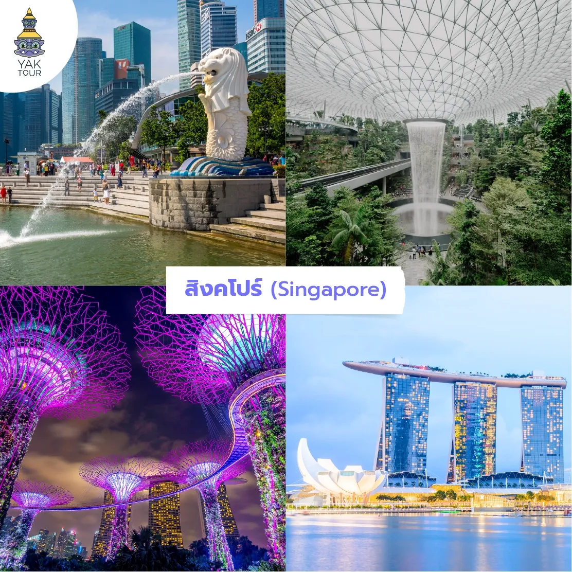 .เที่ยวต่างประเทศ ราคาถูก สิงคโปร์: Merlion Jewel Marina Bay Sands และ Gardens by the Bay