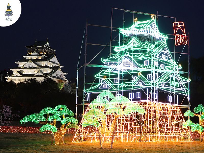 ปราสาทโอซาก้า ไนท์อิลลูมิเนชัน (Osaka Castle Night Illumination)