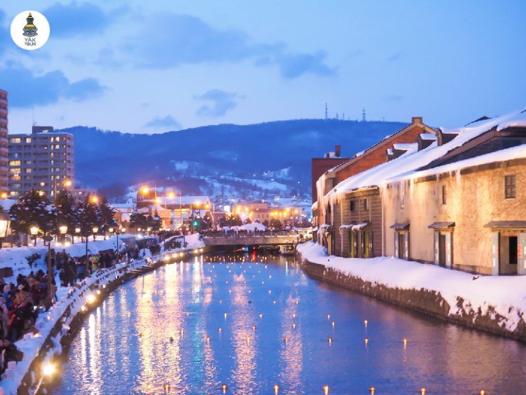 คลองโอตารุในหน้าหนาว