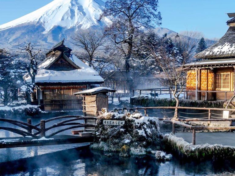 หมู่บ้านโอชิโนะฮักไก (Oshino Hakkai) หมู่บ้านน้ำใส วิวภูเขาไฟฟูจิ