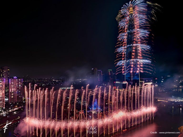 งานเคานต์ดาวน์ ที่ล็อตเต้เวิลด์ทาวเวอร์ เกาหลี ช่วงปีใหม่