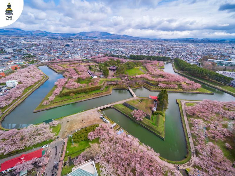 ป้อมโกเรียวคาคุ ฮาโกดาเตะ ฮอกไกโด ป้อมรูปดาวชื่อดัง จุดชมซากุระและวิวเมืองยอดนิยม