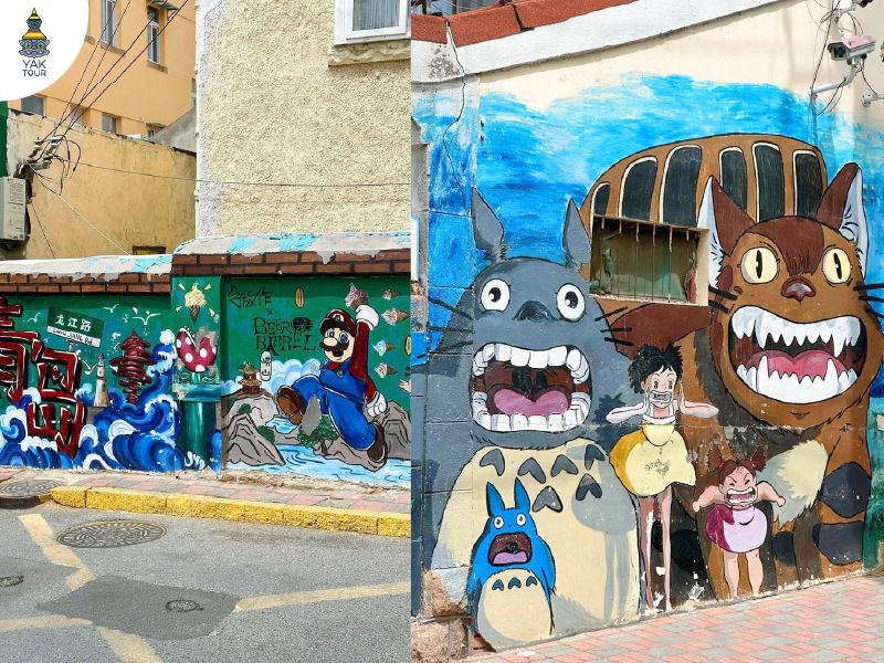 ถนนหลงเจียงลู่ ชิงเต่า ถนนกราฟฟิตี้สุดฮิต