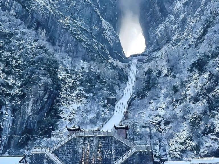 เขาเทียนเหมินซานช่วงหน้าหนาว