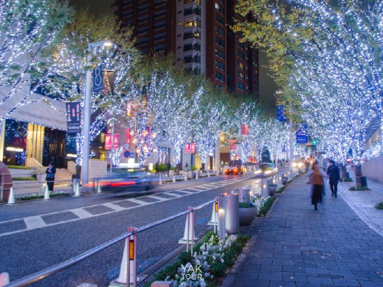 บรรยากาศงานประดับไฟฤดูหนาว Winter Illumination ช่วงปีใหม่ที่ Roppongi Hills โตเกียว