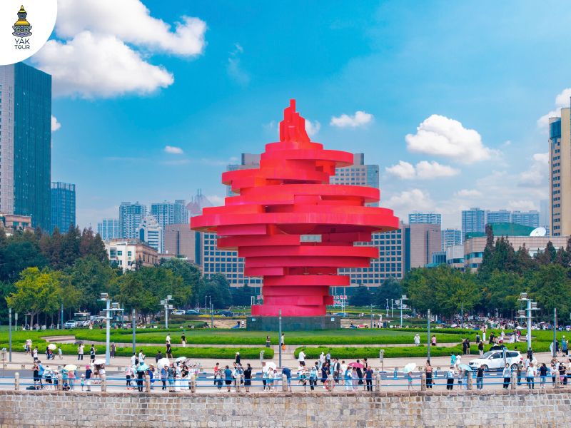 จัตุรัส May Fourth Square ชิงเต่า แลนด์มาร์กกลางเมือง