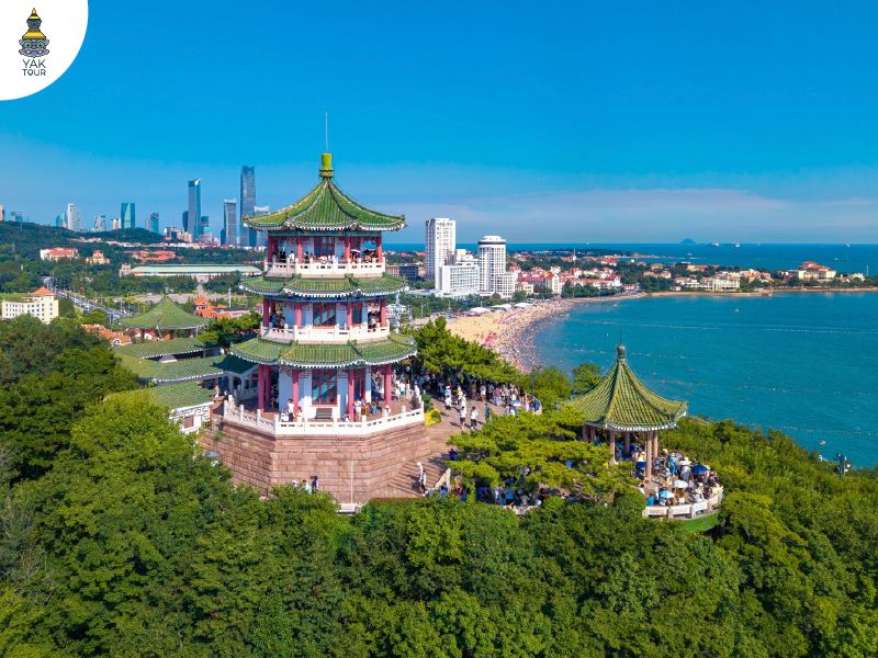 Xiaoyushan Park มุมชมวิวทะเลและเมืองชิงเต่า