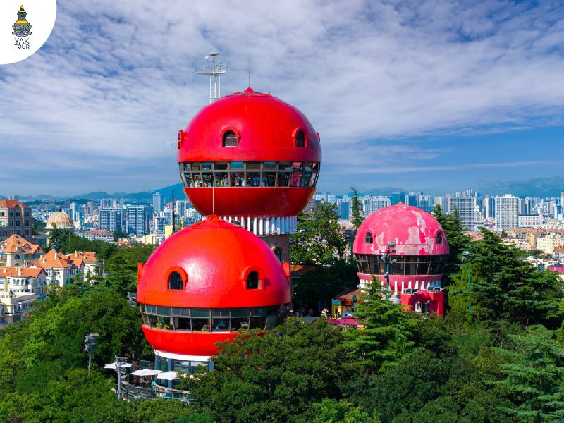 Signal Hill Park จุดชมวิวหลังคาแดง เมืองชิงเต่า