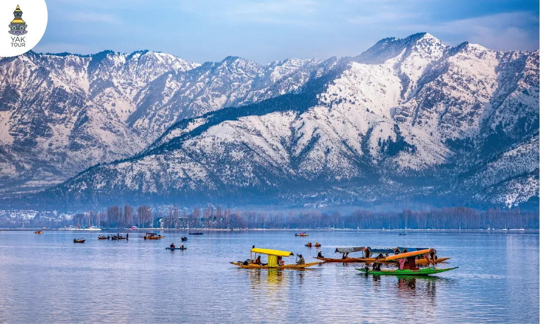 ล่องเรือชิคาราชมวิวทะเลสาบดาลและภูเขาหิมะ-Dal-Lake-Srinagar
