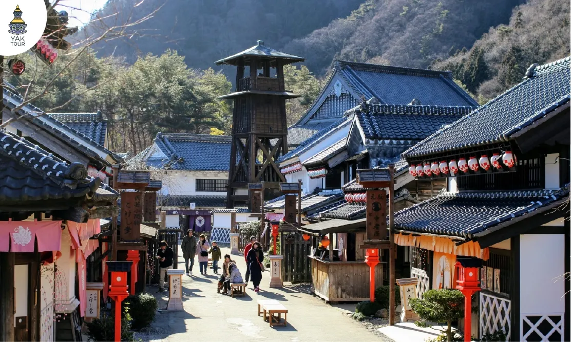 บรรยากาศจำลองเมืองโบราณสมัยเอโดะที่ หมู่บ้านนิกโก เอโดะมูระ (Nikko Edomura)