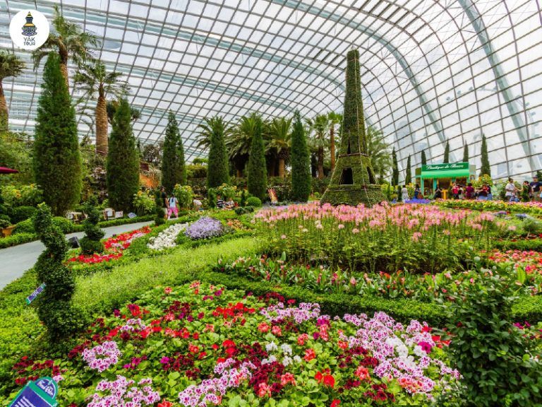 บรรยากาศพรรณไม้และดอกไม้นานาชนิดจากทั่วโลกภายในฟลาวเวอร์โดเรือนกระจกที่ใหญ่ที่สุดในโลก