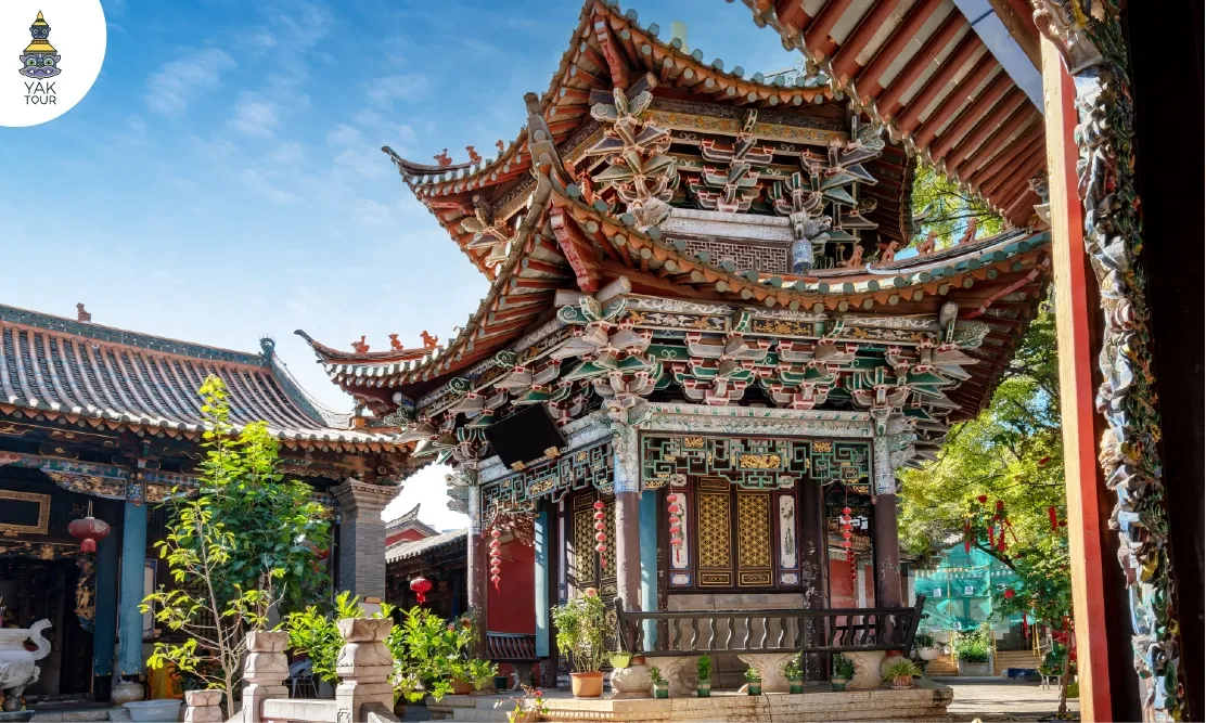 ศิลปะสถาปัตยกรรมวัดและศาลาเก่าแก่ในเมืองโบราณกวนตู้ คุนหมิง