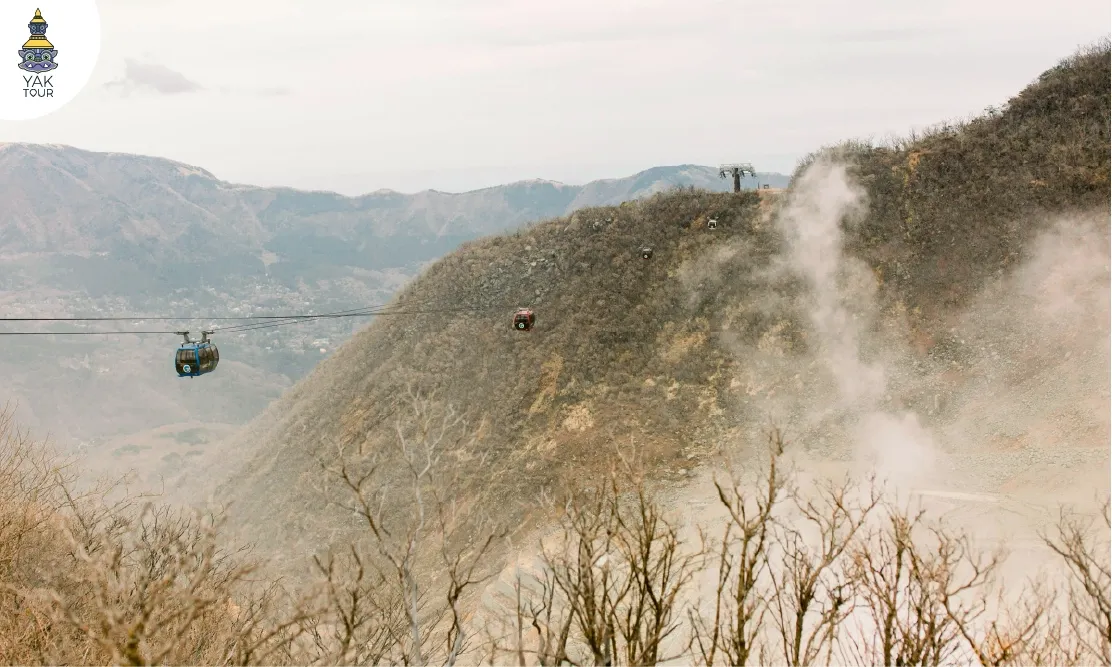 นั่งกระเช้าไฟฟ้า Hakone Ropeway ชมวิวมุมสูงของหุบเขาโอวาคุดานิ
