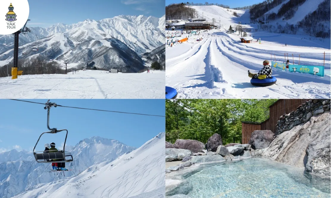 กิจกรรมลานสกีใน Hakuba Valley และการแช่ออนเซ็นกลางแจ้งที่ Obinata no Yu