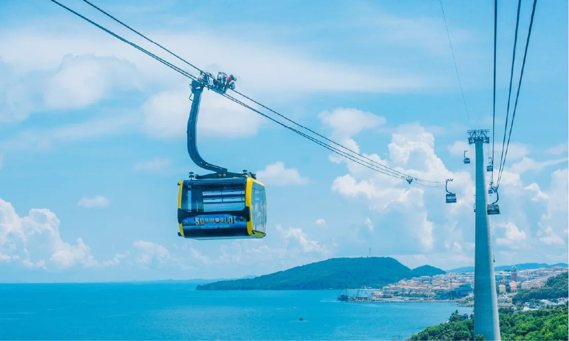 กระเช้าฟูก๊วก Sun World Hon Thom ข้ามทะเลที่ยาวที่สุดในโลก วิวมุมสูงเกาะฮอนธอม