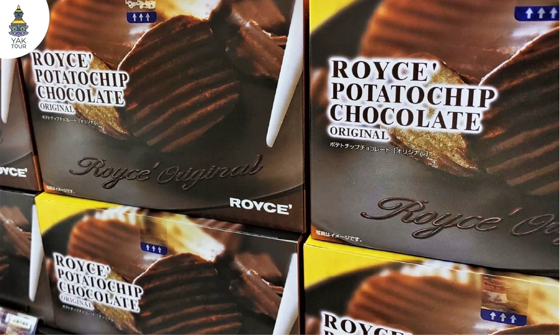 มันฝรั่งเคลือบช็อกโกแลต ROYCE Potatochip Chocolate ช้อปที่ร้าน Duty Free ญี่ปุ่น
