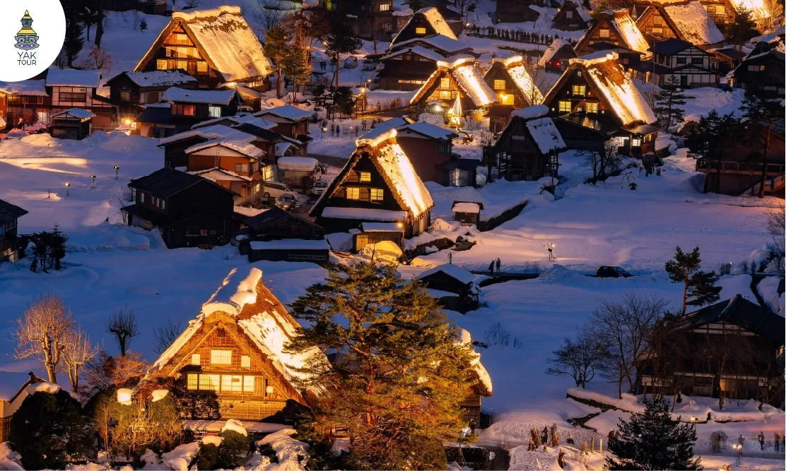บ้านทรงกัสโชคุริในงาน Shirakawago Light Up 2027 เทศกาลฤดูหนาวญี่ปุ่น