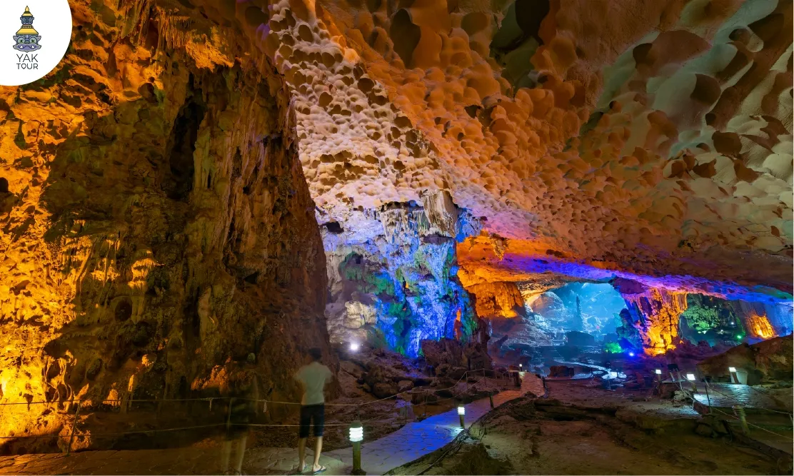 หินงอกหินย้อยภายในถ้ำสวรรค์ (Thien Cung Cave) พร้อมการตกแต่งแสงสีอัจฉริยะ