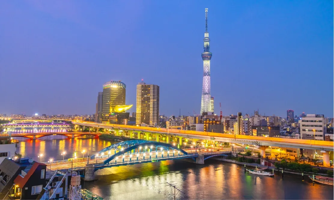 หอคอยโตเกียวสกายทรีแลนด์มาร์กที่สูงที่สุดในโลก