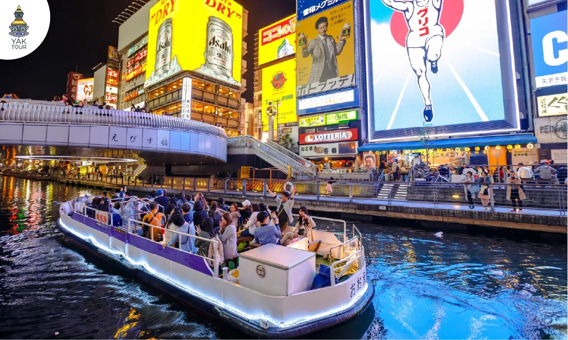 กิจกรรมล่องเรือท่องเที่ยวชมวิวสองฝั่งคลองในย่าน Dotonbori