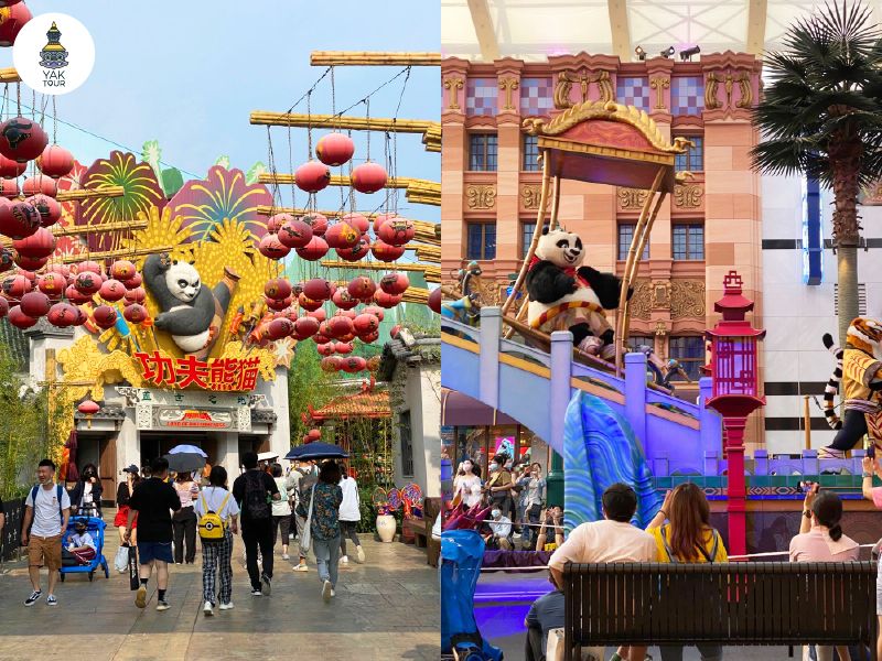 บรรยากาศโซนกังฟูแพนด้าในยูนิเวอร์แซล สตูดิโอ ปักกิ่ง ที่เที่ยวจีนยอดฮิตสำหรับครอบครัว