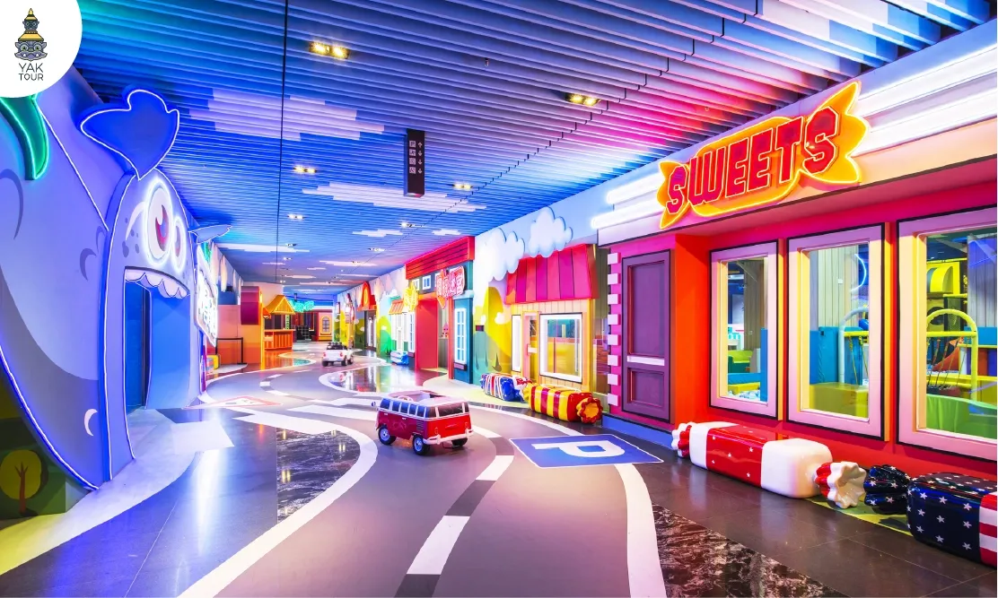 สวนสนุกวันเดอร์ นิว แลนด์ Wonder New Land โซนเด็กเล่นในร่มหลากสีสันพร้อมพร็อพถ่ายรูปสุดน่ารัก