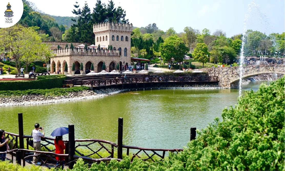 ปราสาทซินเซ่อ XinShe Castle สถาปัตยกรรมสไตล์ยุโรปสุดอลังการริมทะเลสาบและสวนสวยในหุบเขาไถจง